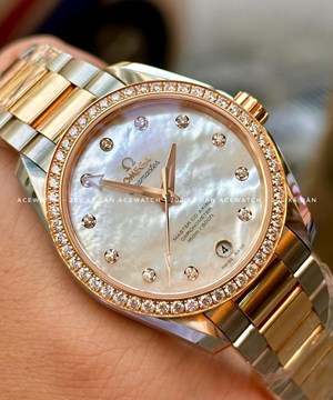 OMEGA SEAMASTER AQUA TERRA DIAMOND 18K MOP 231.25.39.21.55.001