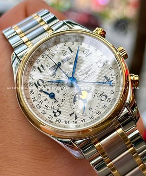 LONGINES MOONPHASE CHRONOGRAP DEMI GOLD L2.673.5.78.7